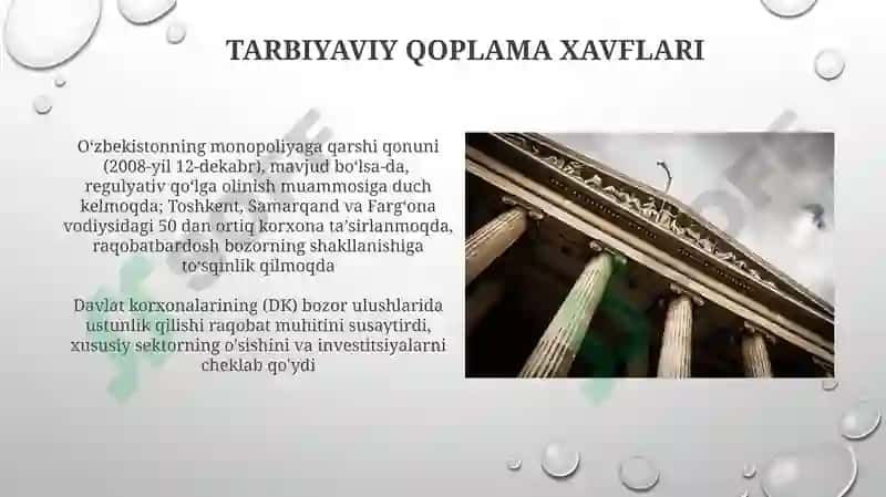 O'zbekistonda Raqobatchilik Muhitining Shakllanishi va Monopoliyaga Qarsh Qonun 5