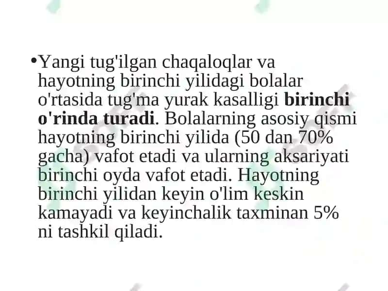 Bolalarda tug'ma yurak nuqsonlari 5