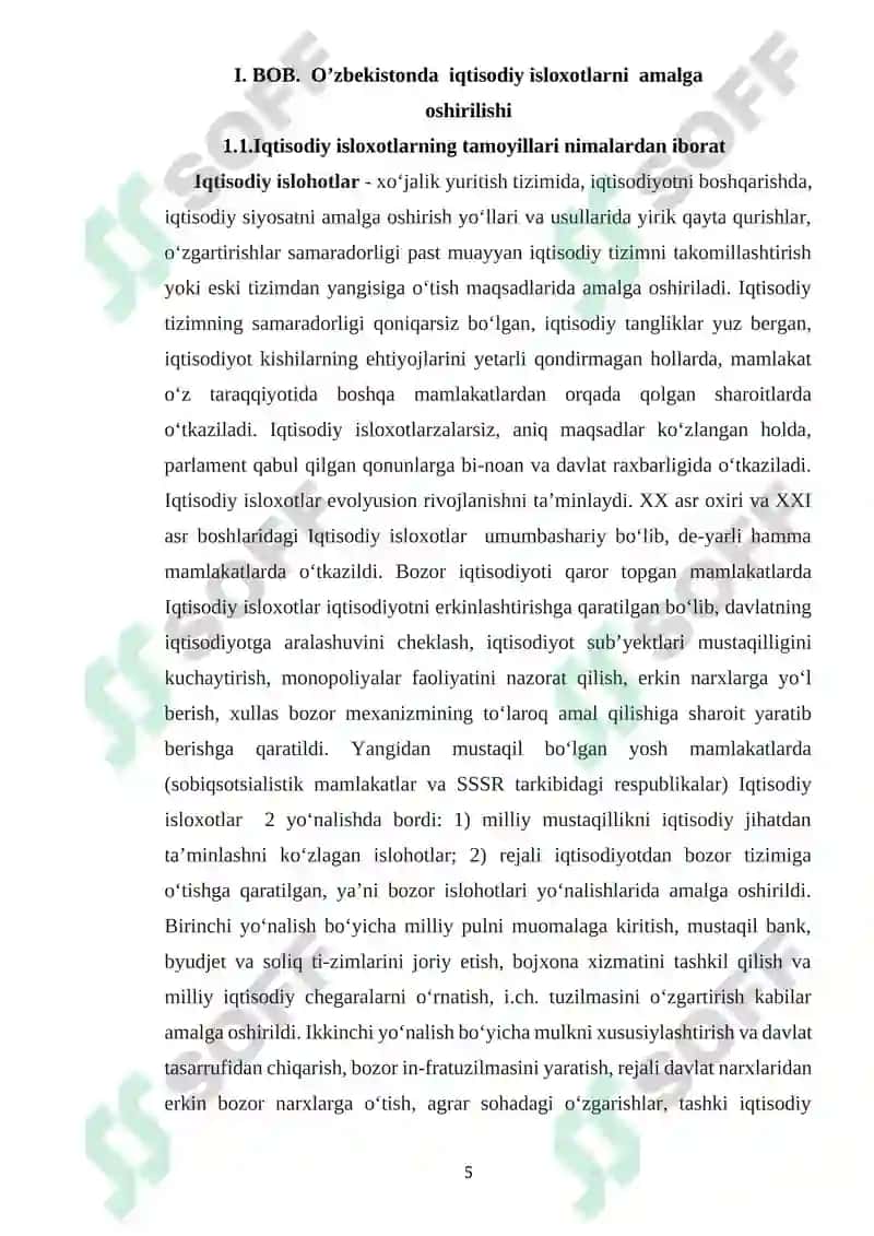 Iqtisodiy isloxotlarning besh tamoyili 5