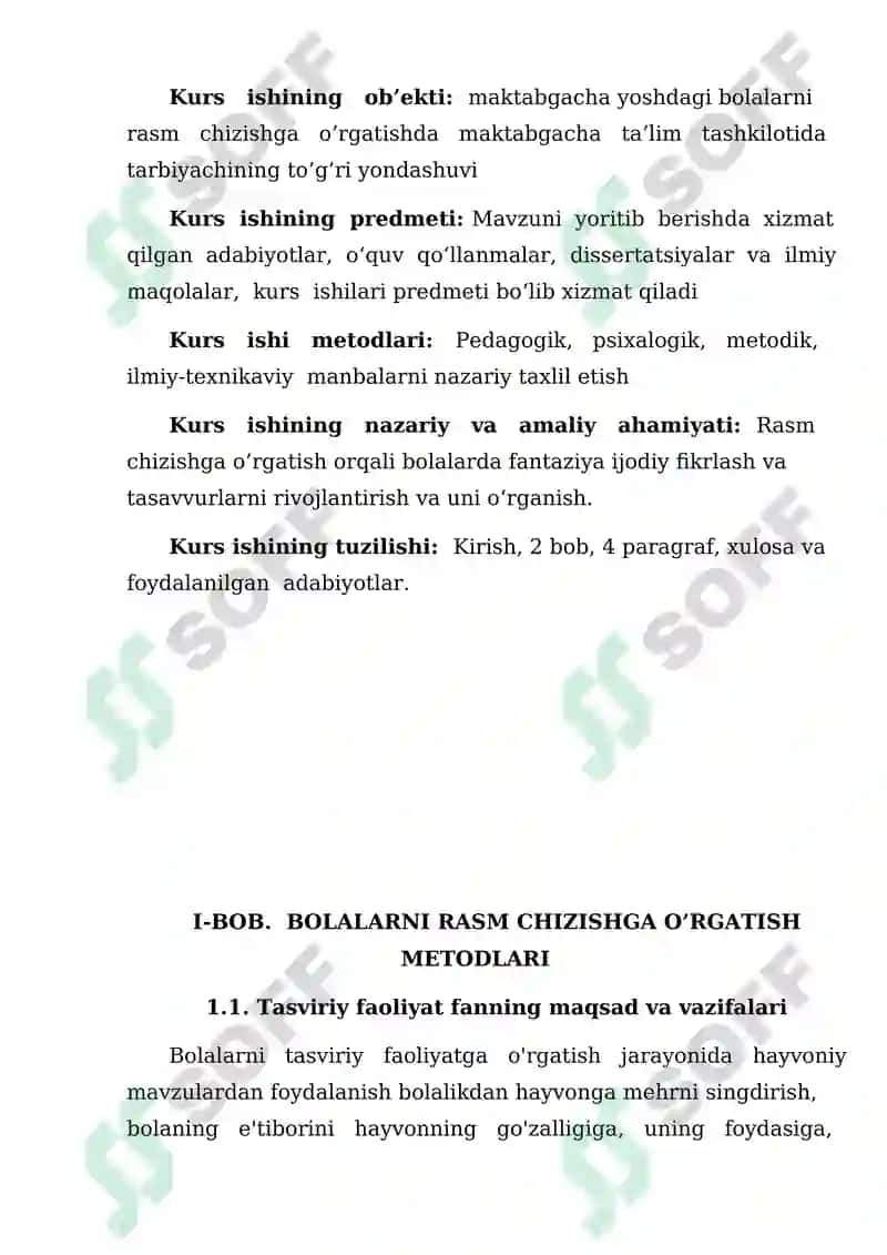 Tasviriy faoliyat fanning maqsad va vazifalari 5