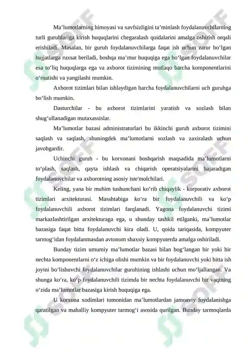 Ma’lumotlar bazasi va ularni tahlil qilish 5