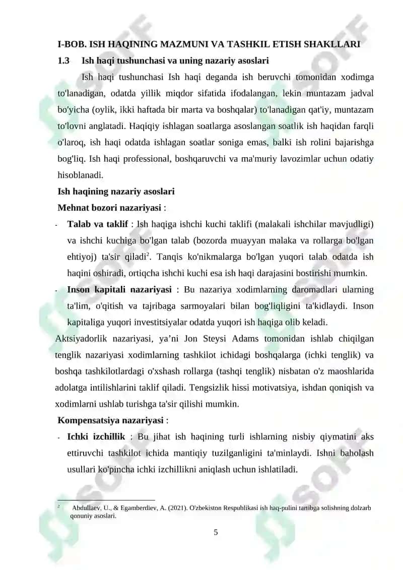 IQTISODIYOTGA KIRISH KURS ISHI 5
