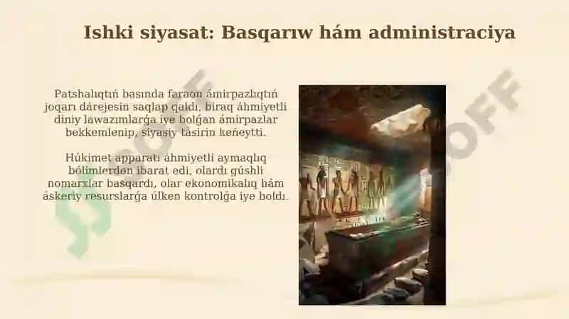 Mısır mámleketiniń ishki hám sırtqı siyasatı 5