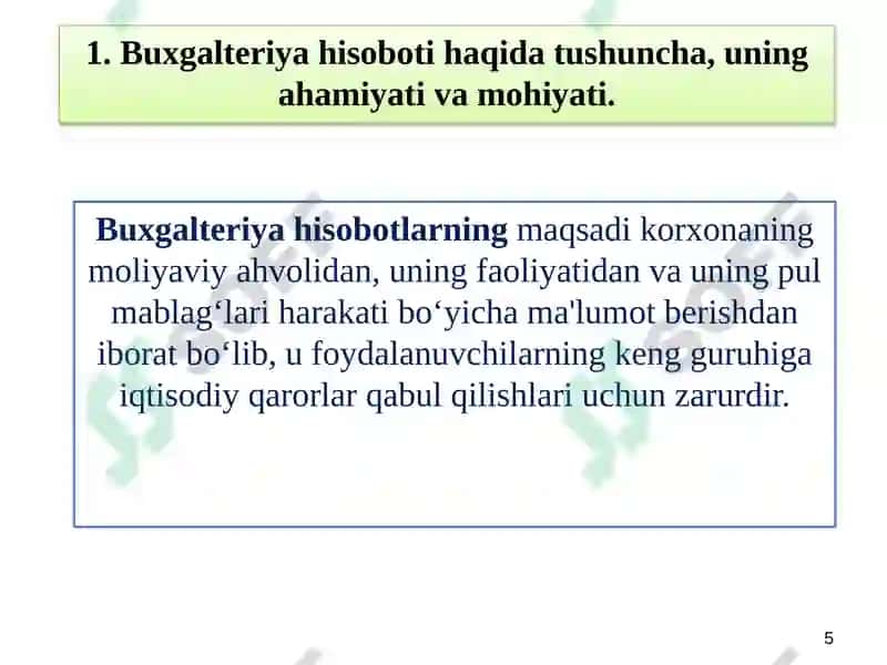 Buxgalteriya hisoboti 5