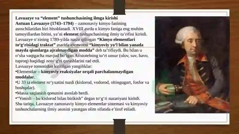 Davriy sistemaning shakllanishi D. I. Mendeleyev davriy sistemasi 5