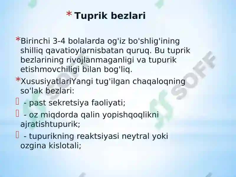 Bolalarda ovqat hazm qilish tizimining anatomik va fiziologik xususiyatlari 5