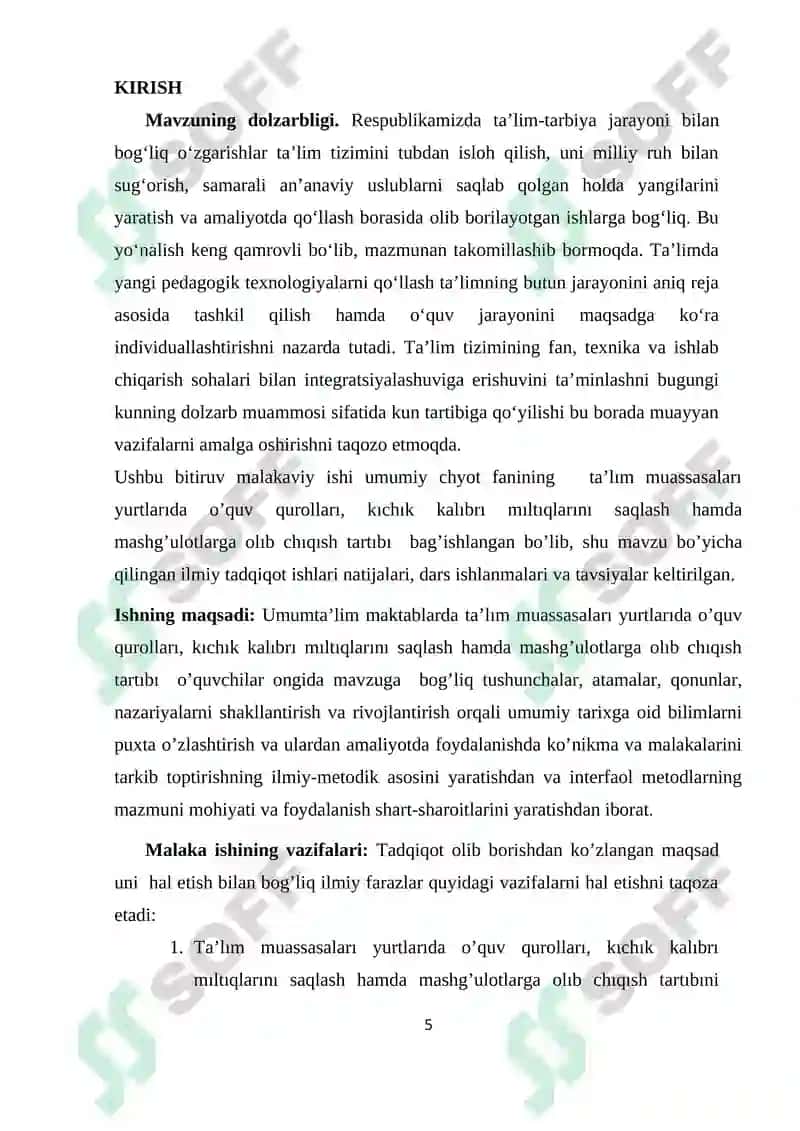 O‘zbekiston Respublikasi Oliy va O‘rta Maxsus Ta'limi Vazirligi 5