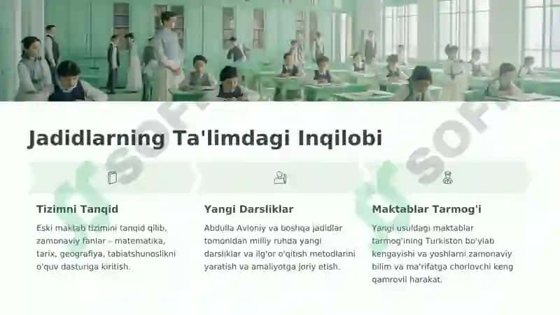 Jadid ma’rifatparvarlarining o‘lka ijtimoiy-ma’naviy hayotida tutgan o‘rni 5