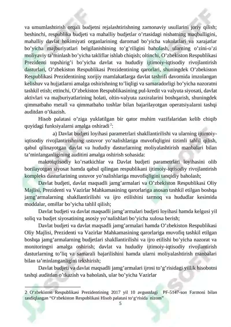 O’zbekiston Respublikasi Hisob palatasi 5