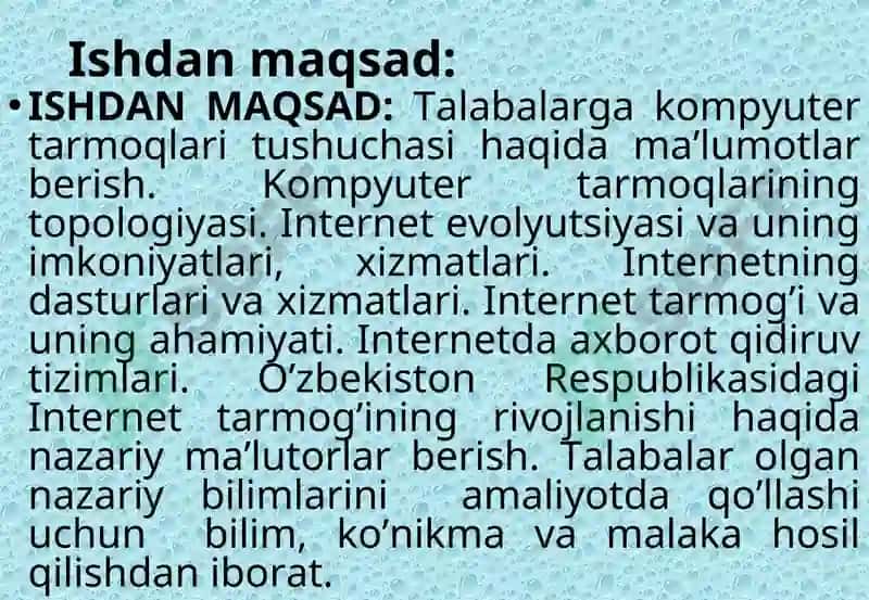 «ОLIY MATEMATIKA VA AXBOROT TEXNOLOGIYALARI » KAFEDRASI 5