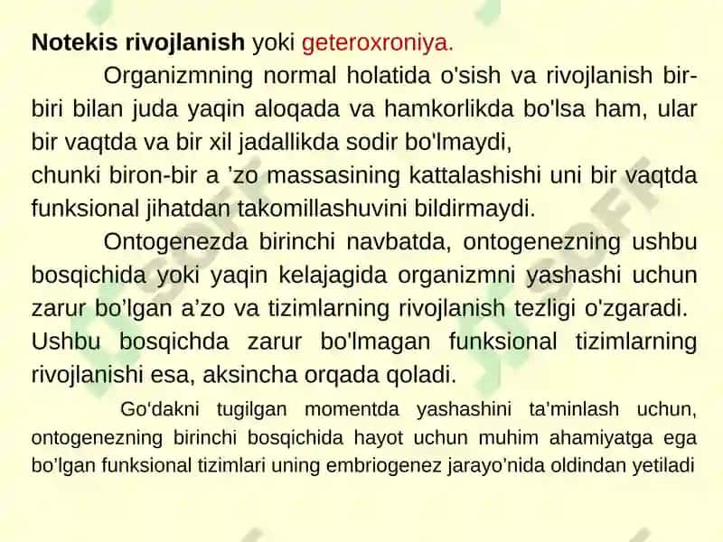 Bolalar va o’smirlar o’sishi va rivojlanishining umumiy qonuniyatlari 5
