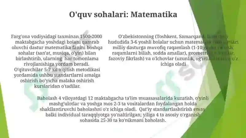 O'zbekistonda ilk va maktabgacha yoshdagi bolalar rivojlanishiga qo'yiladigan davlat talablari 5