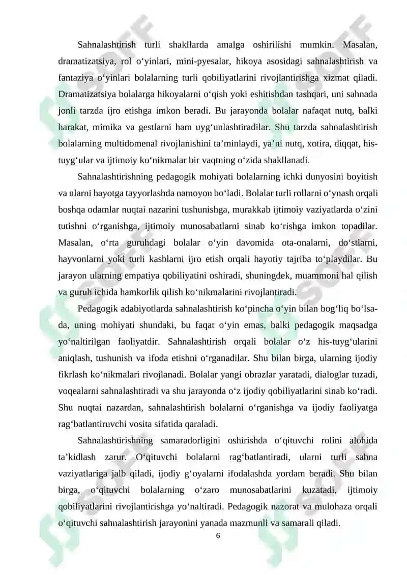 Maktabgacha ta’lim tashkilotlarida sahnalashtirish orqali oʻrta guruhlardagi bola hayotini tashkil etish 5