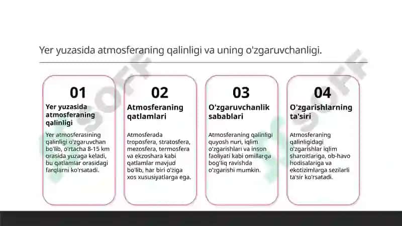 Yerning atmosfera qobigʻining tuzilishini oʻrganish 5