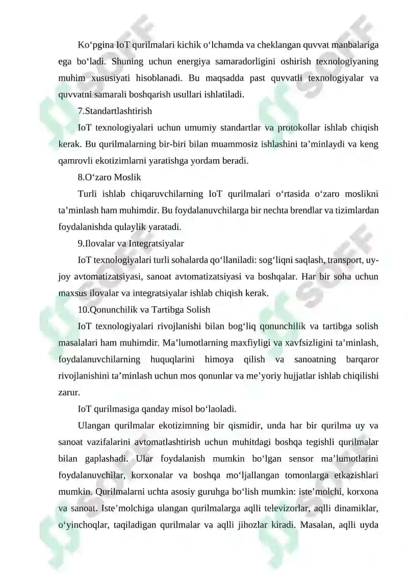 IOT ASOSIDAGI UY QURILMALARINING ISHLASH PRINSIPI (SENSOR, AKTUATOR, GATESHVAY). 5