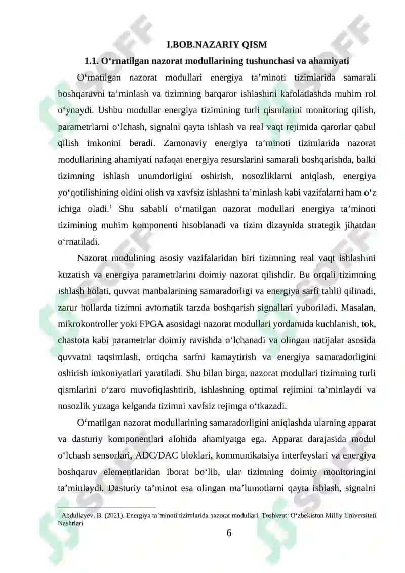 ENERGIYA TA’MINOTI TIZIMLARIDA O‘RNATILGAN NAZORAT MODULLARI 5