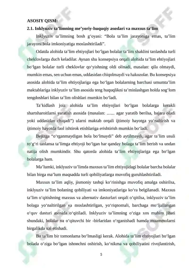 INKLYUZIV TAʼLIMNING HUQUQIY ASOSLARI 5