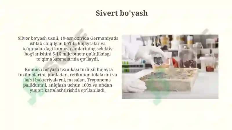 Gistologiya fanida qo‘llaniladigan o‘rganish usullari 5