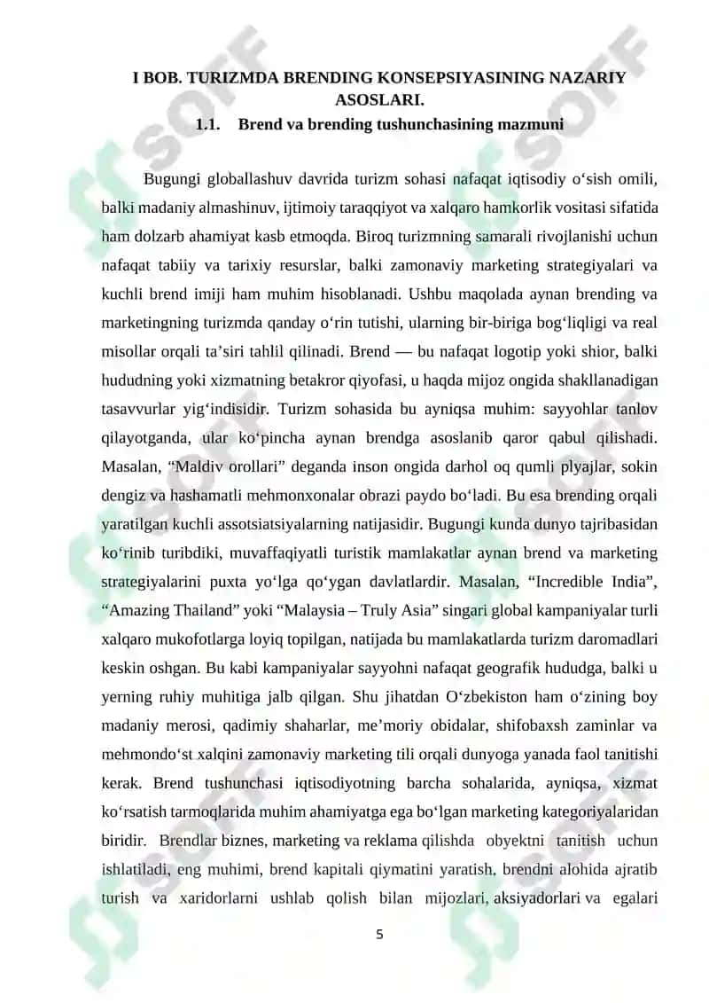 TURIZM SOHASIDA BRENDING KONSEPSIYASI VA UNING TURLARI 5