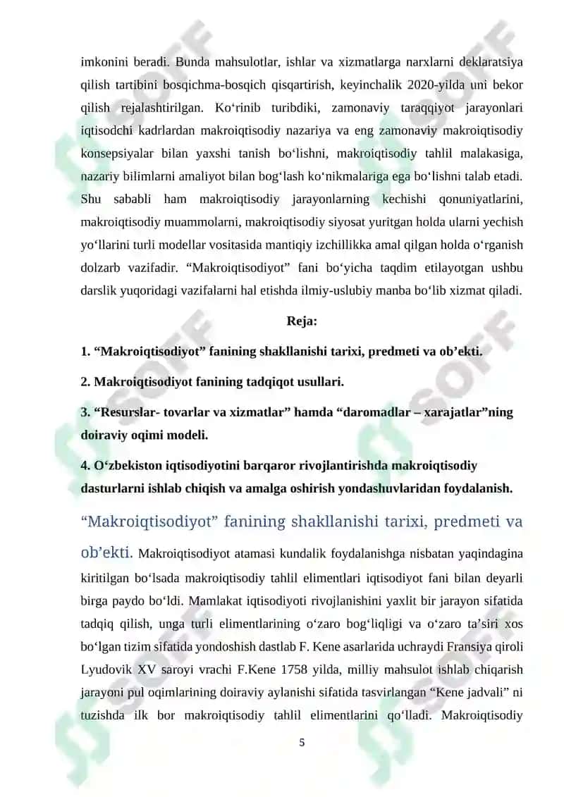 Makroiqtisodiy muvozanatlik va unga erishishning bozor iqtisodiyotidagi shart sharoitlari 5