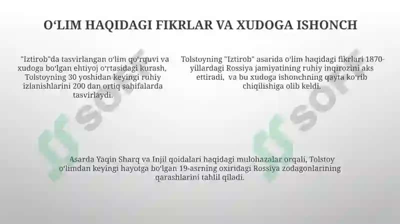 Tolstoyning “Iztirob” asari 5