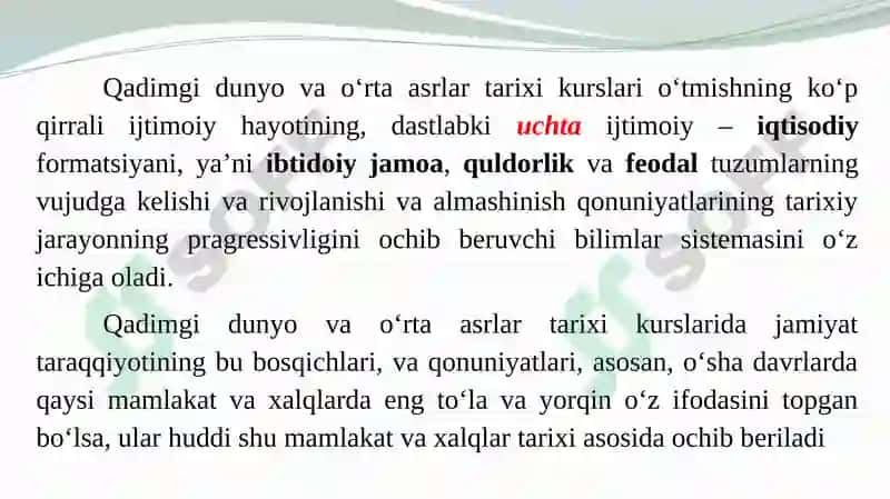 Tarix darslari 5