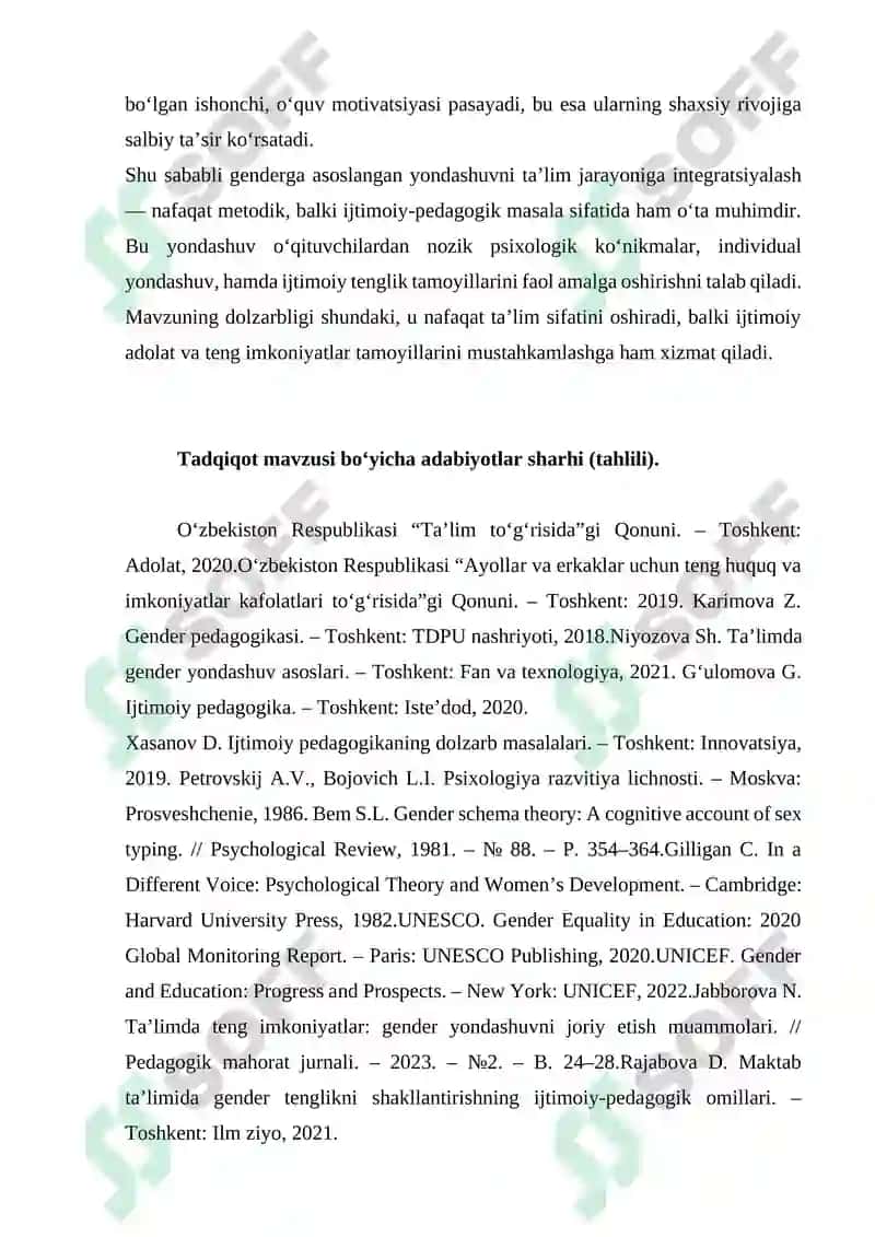 TALIM JARAYONIDA  GENDER XUSUSIYATLARNI XISOBGA OLISHNING IJTIMOIY PEDAGOGIK ASOSLARI 5