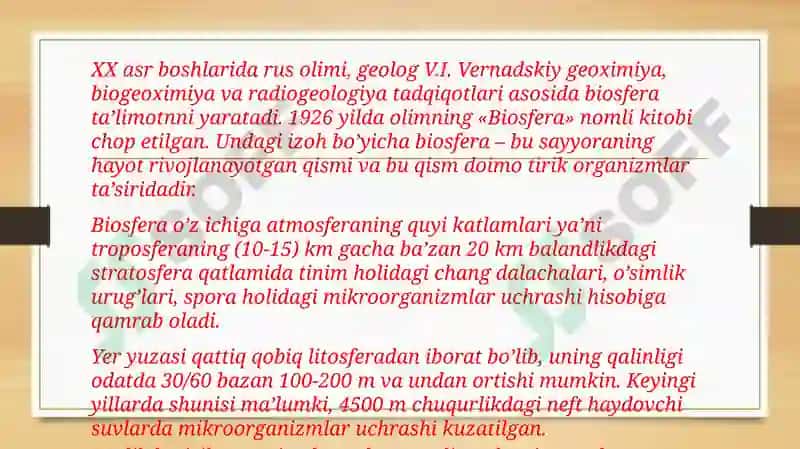 Ekologiya fanidan taqdimot 5