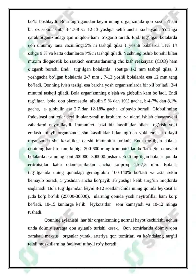 QON AYLANISH SISTEMASINING FIZIK ASOSLARI 5