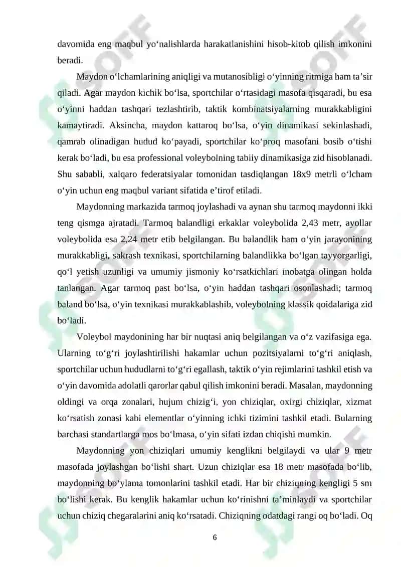 Voleybol maydonining o‘lchamlari va undagi jihozlar 5