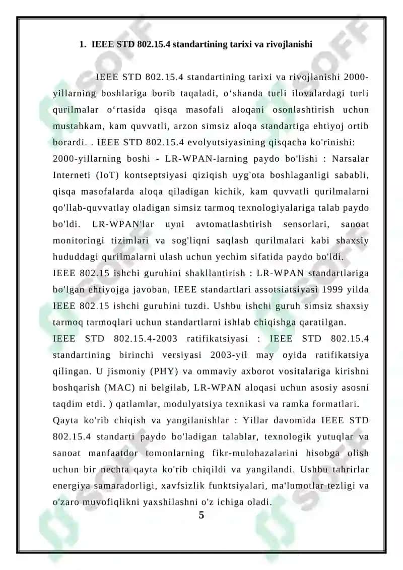 IEEE STD 802.15.4 STANDARTI 5