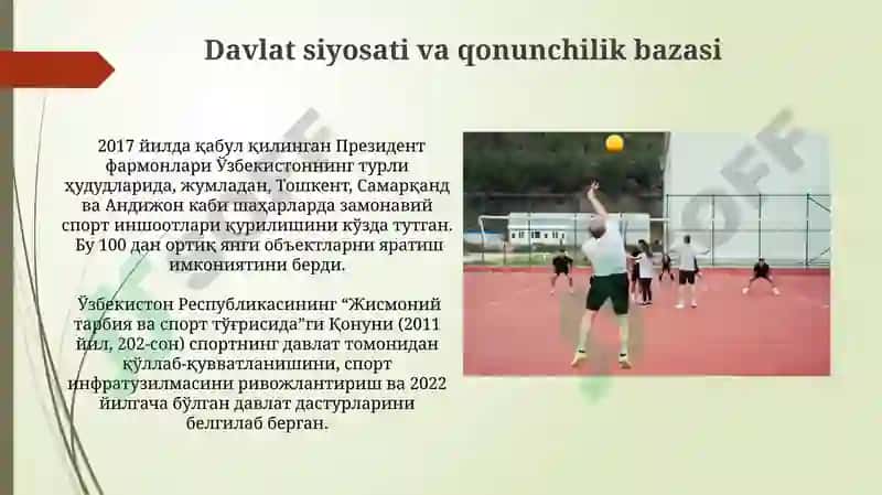 Jismoniy tarbiya va sportni tashkil etish 5