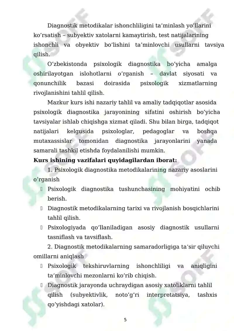 RUS PSIXOLOGIYASIDA DIAGNOSTIK METODIKALARDAN FOYDALANISHNING SAMARADORLIGINI OSHIRISH 5