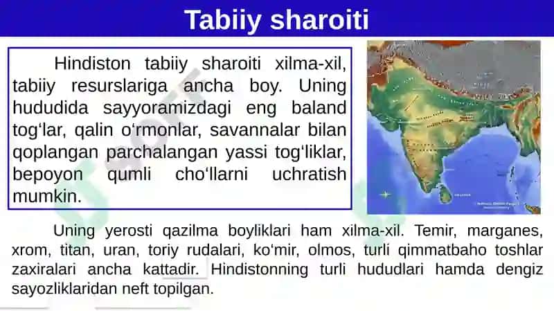 Hindiston Respublikasi Geografiyasi 5