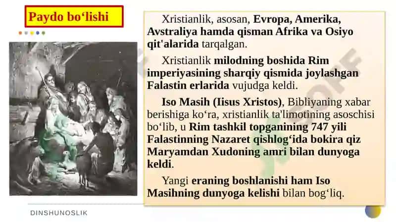 Xristianlikning Paydo Bo‘lishi, Ta’limot va Manbalari 5