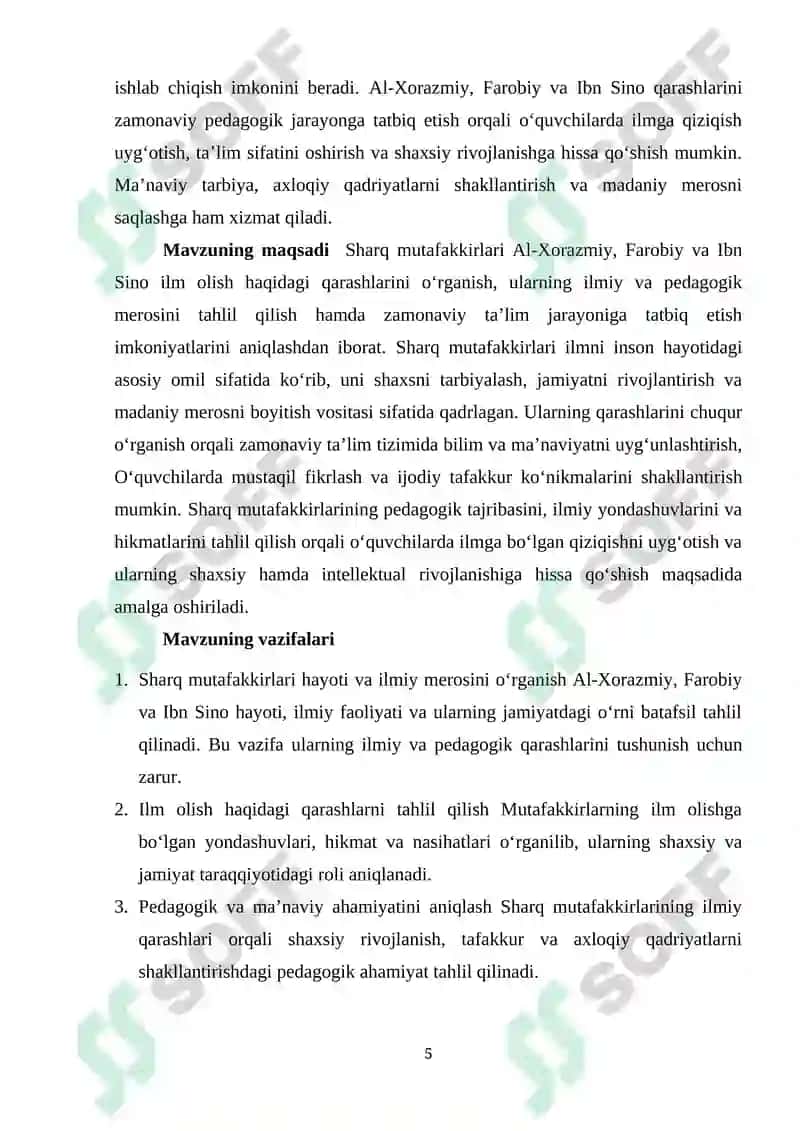 Al-Xorazmiy, Farobiy, Ibn Sinolarning ilm olishning ahamiyati haqidagi hikmatlari 5