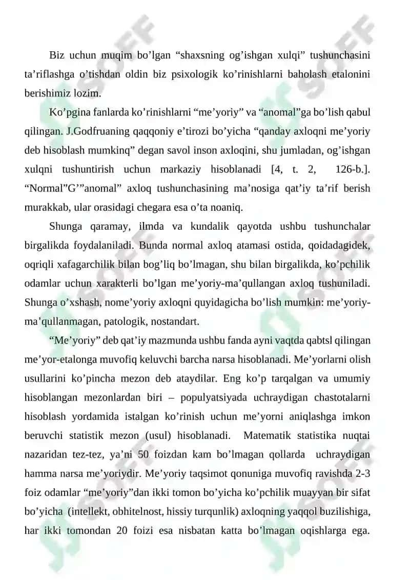 Xulqi og'ishgan bolalar psixologiyasi kursi 5