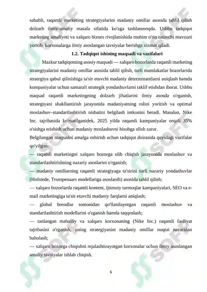 TADQIQOT ISHI. Xalqaro bozarlarda raqamli marketing strategiyasi 5