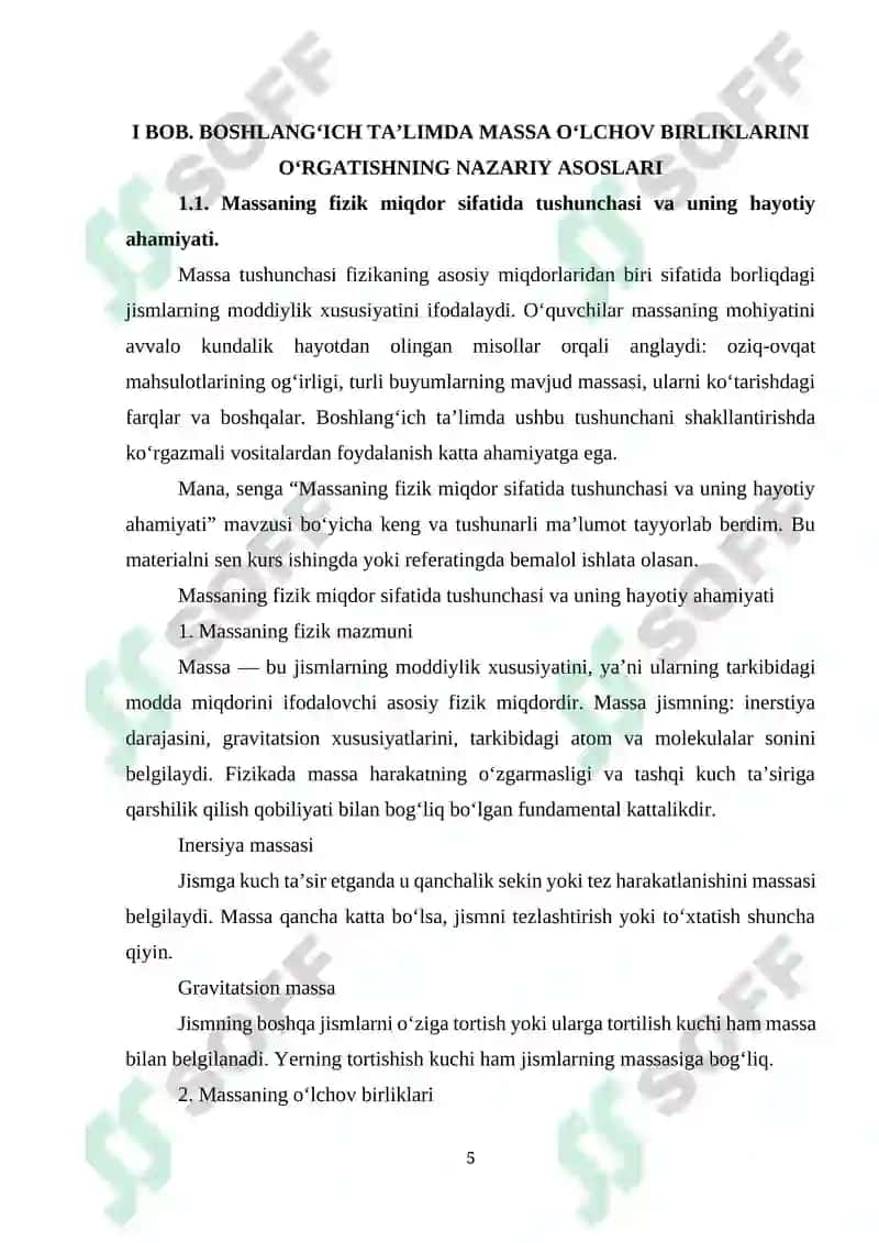 Ikkinchi sinflarda massa o‘lchov birliklarini o‘rgatish metodikasi 5
