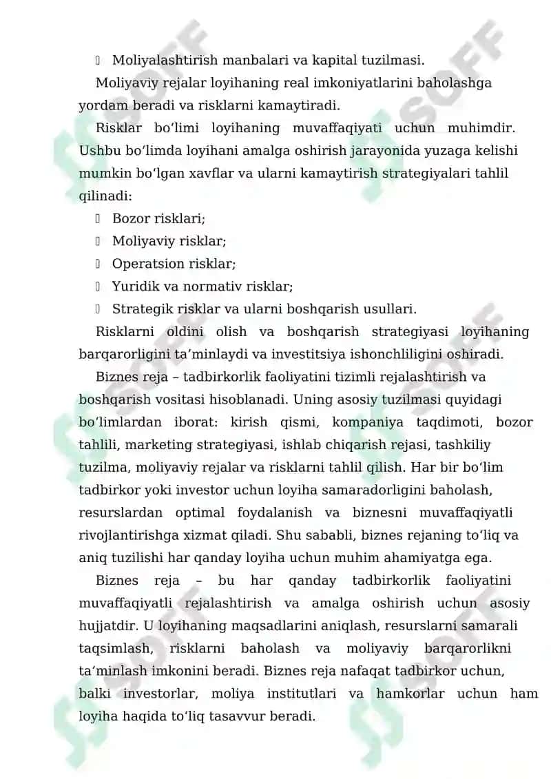 Amaliyotda biznes rejani tatbiq etish tajribalari 5