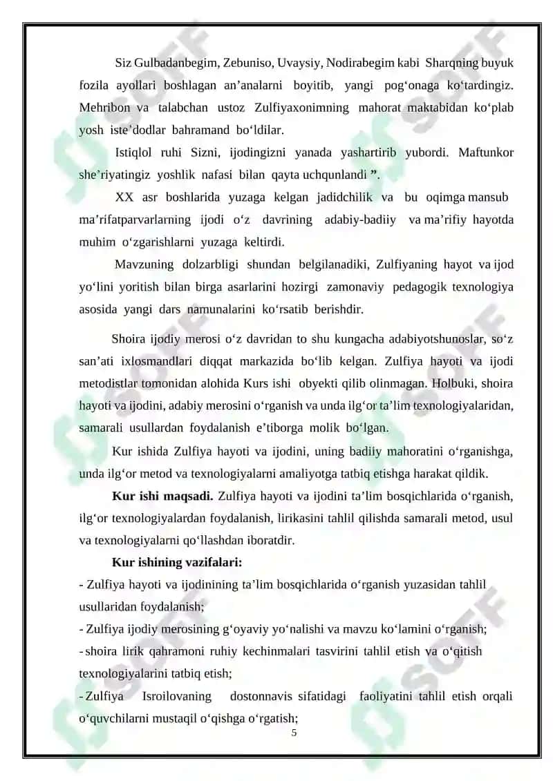 Adabiy taʼlimda Zulfiya hayoti va ijodini zamonaviy texnologiyalar 5