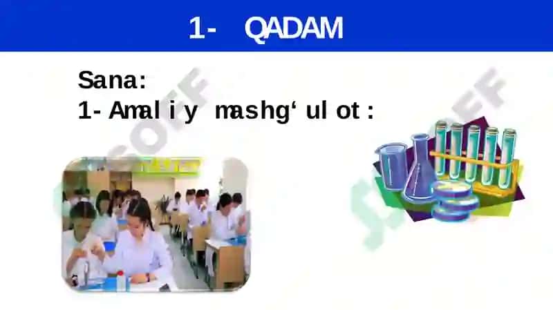 Kimyo xonasidagi jihozlar bilan ishlashda mehnat xavfsizligi qoidalari bilan tanishish 5