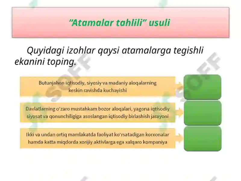 Amaliy mashg'ulot - Jahon xo'jaligi va uning tarkibini o'rganish 5