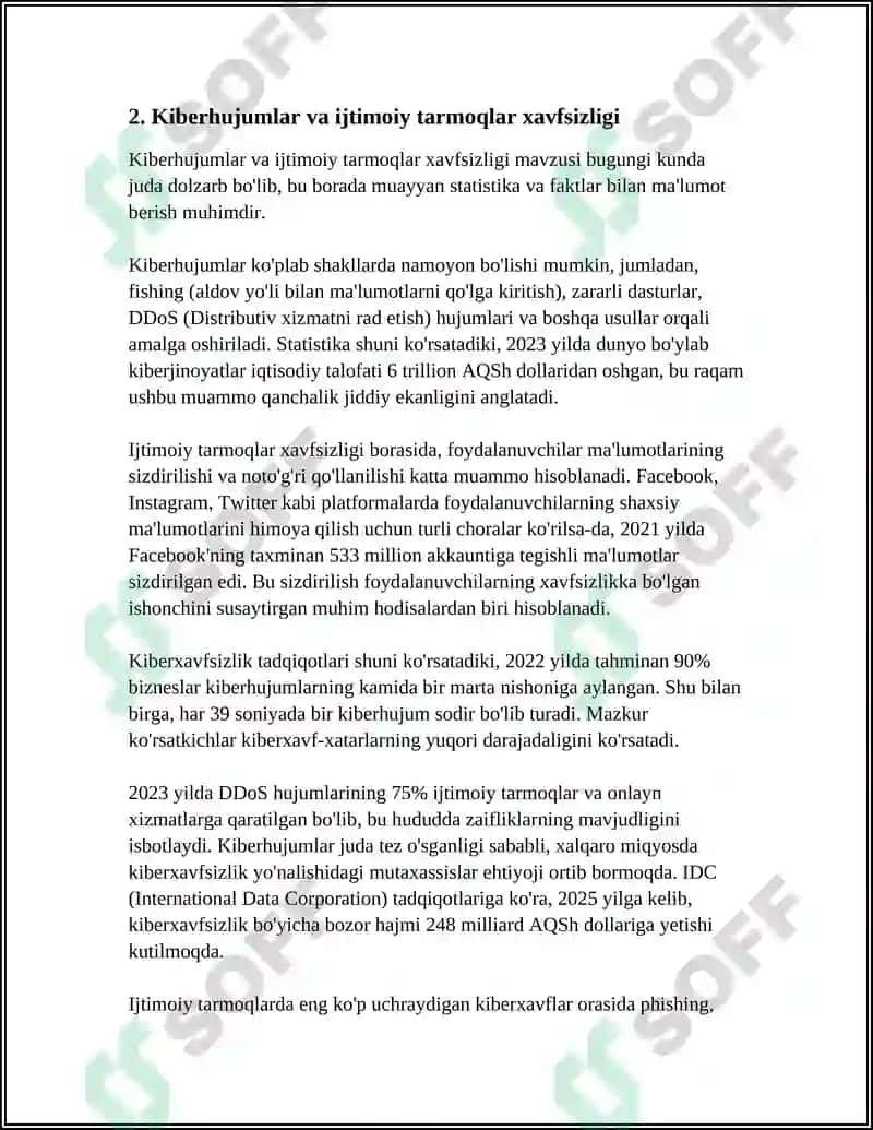 IJTIMOIY MEDIADA TAXDIDLAR, XURUJLAR VA XAVF XATARLAR 5