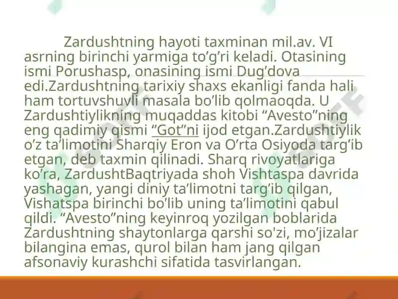 “AVESTO” – Zardushtiylikning muqaddas kitobi sifatida 5