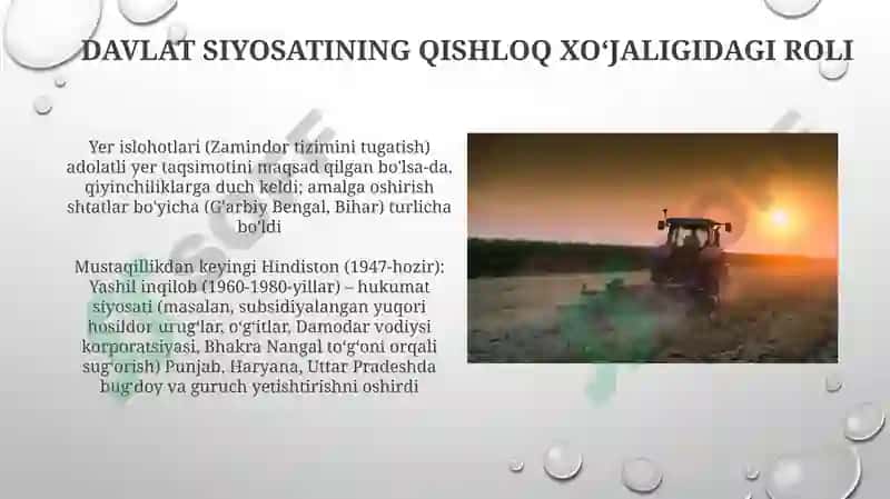 Mustaqillik yillarida qishloq xoʻjaligi va sanoat sohasidagi oʻzgarishlar 5
