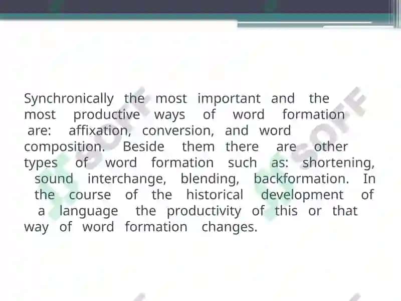 Word Formation and Affixation Lecture 3 5