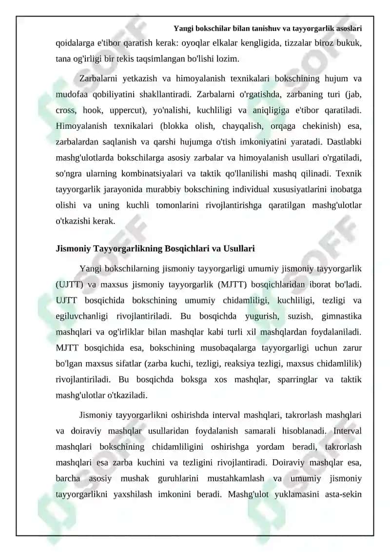 Boshlovchilik bokschilar bilan ishlashda pedagogik faoliyatning xususiyatlarini ochib berish 5