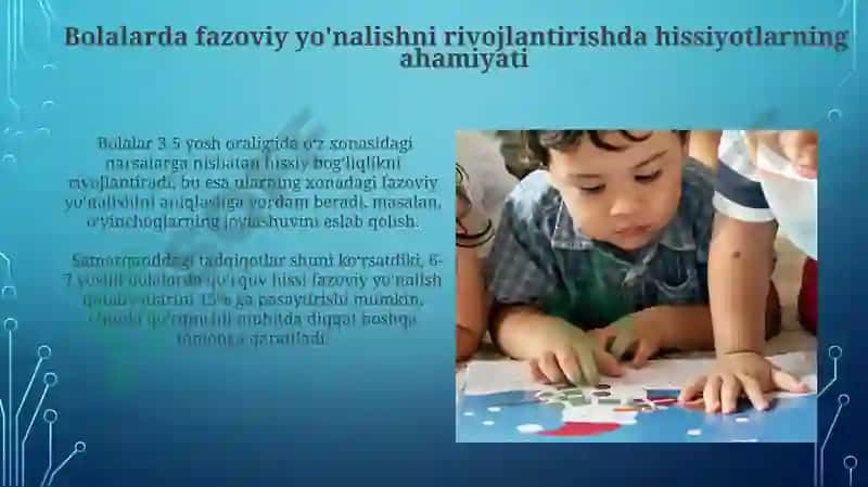 Bolalarda fazoda mo‘ljal olishni rivojlantirishning hissiy asosi 5