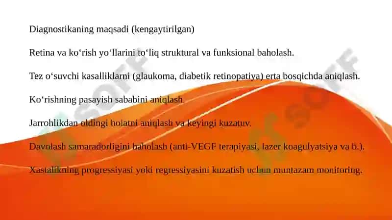 RETINA VA KO‘RISH YO‘LLARINI TEKSHIRISHDA ZAMONAVIY DIAGNOSTIKA 5